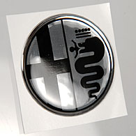 Alfa Romeo Emblem 3D Sticker(Silver/Black)34mm