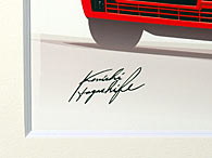 LANCIA Delta Integrale Evo1 (red)Illustration by Kenichi Hayashibe