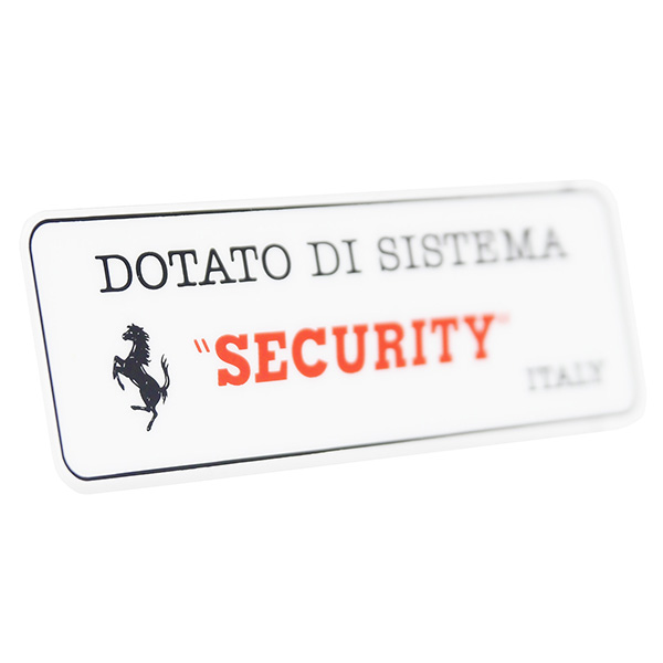 Ferrari Security Sticker