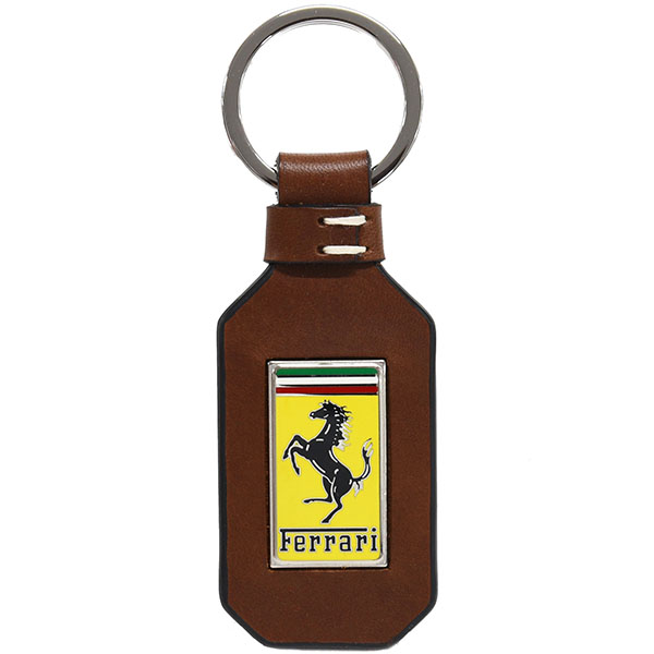 Ferrari Leather Keyring(Brown)