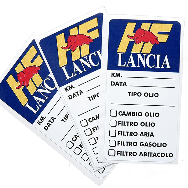 LANCIA Maintenance Sticker (Set of 3pcs.)