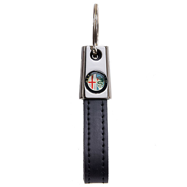 Alfa Romeo Strap Shaped Keyring (Black)