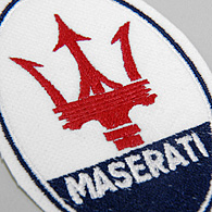 MASERATI Emblem Patch (White/Red)