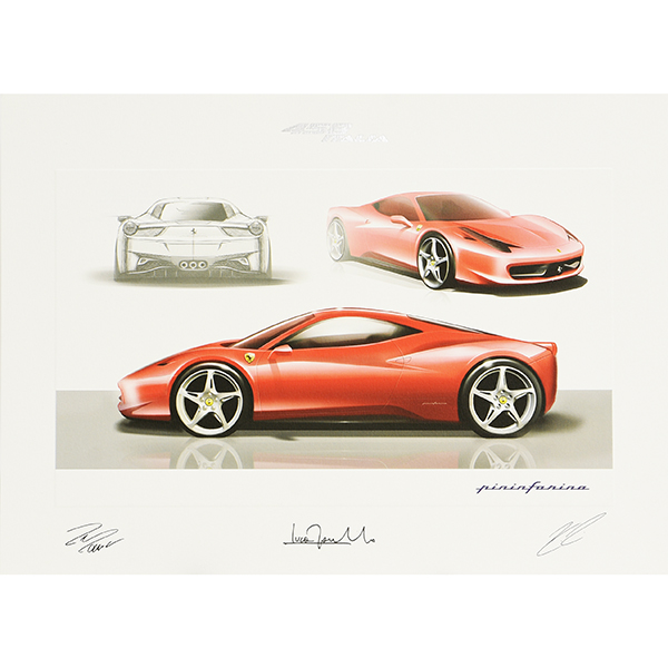 Ferrari 458 ITALIA lithograph