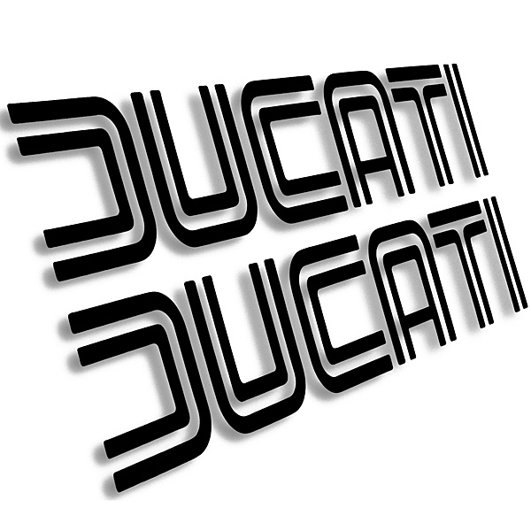 DUCATI Old Logo Sticker (Die Cut/2pcs.)