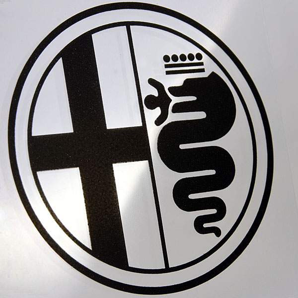 Alfa Romeo Emblem Sticker/Black (Clear Base)