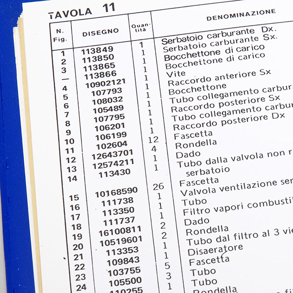 Ferrari 308GTB/GTS Parts Manual (Japanese Version 1978-1979)