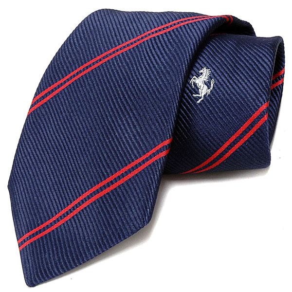 Ferrari Regimental Neck Tie (Navy/Red)