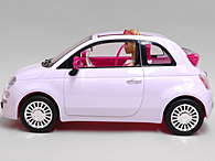 FIAT 500C with Barbie 50th Memorial Model