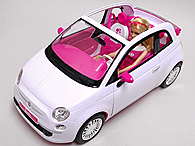 FIAT 500C with Barbie 50th Memorial Model