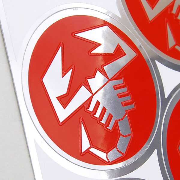 ABARTH Scorpione Round Stickers (4pcs./48mm)-21507-