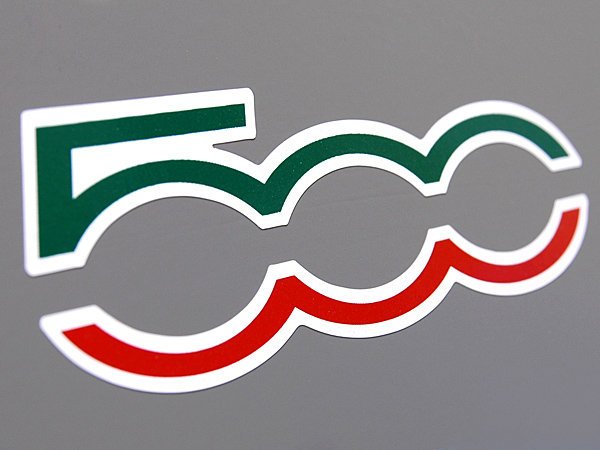 FIAT 500 Logo Sticker (Die Cut/Tri Color)