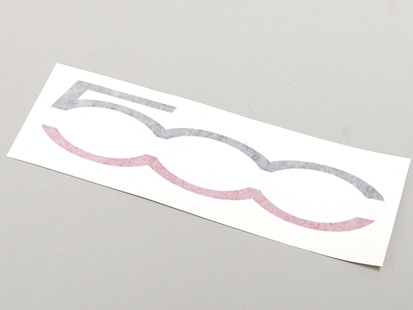 FIAT 500 Logo Sticker (Die Cut/Tri Color)