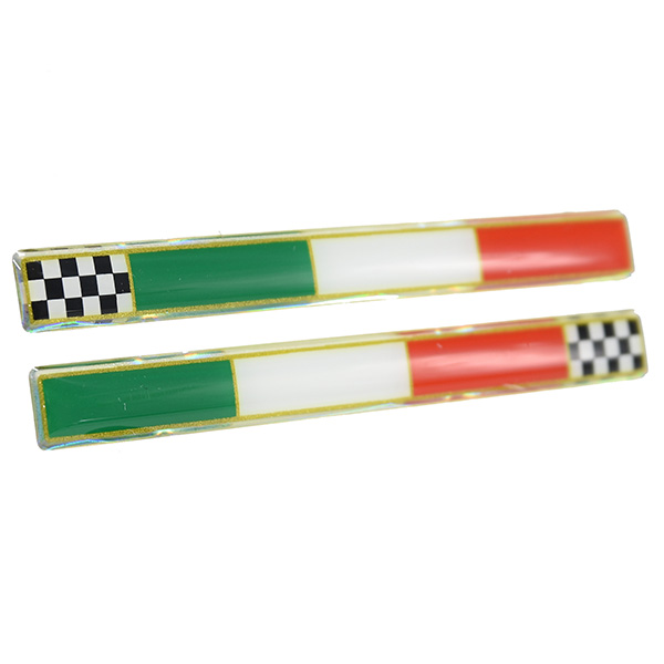 Italian Flag &Checkerd 3D Sticker Set (110mm*10mm) 