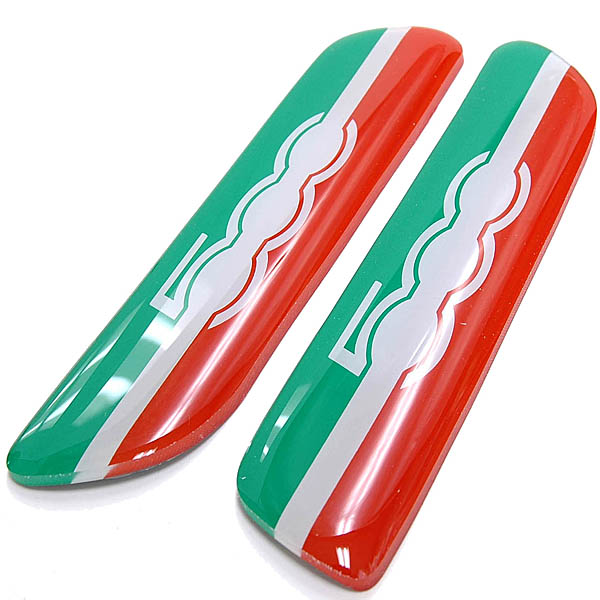 FIAT Genuine 500 Side Protector Emblem (Tricolore / L&R Set)