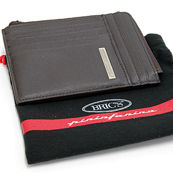 Pininfarina Leather Card Holder PERGUSA by BRICS (Dark Brown)(BP908896-099)