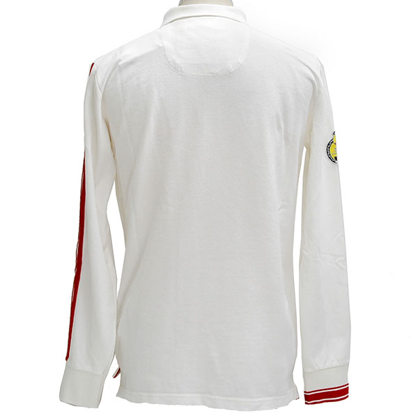 ABARTH 595 50th ANNIVERSARY Polo Shirts(Long Sleeves/White)