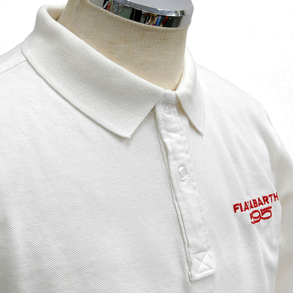 ABARTH 595 50th ANNIVERSARY Polo Shirts(Long Sleeves/White)