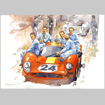 Ferrari Francorchamps Greeting Card Set