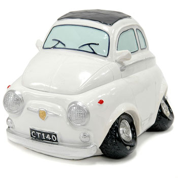 FIAT 500 Coin Bank(White)