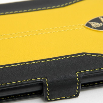 Lamborghini iPhone6/6s Book leather Case(black/yellow)