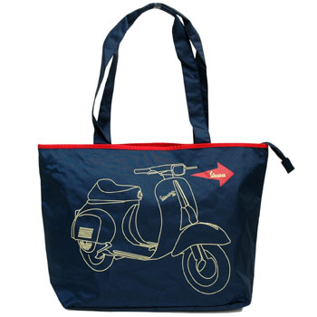 Vespa Nylon Shopping Bag(Navy)