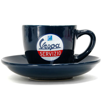 Vespa Official Cup & Saucer Set-SERVIZIO-