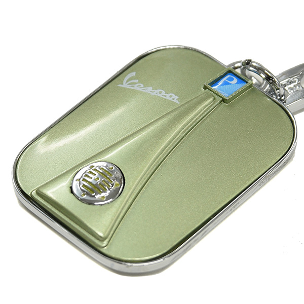 Vespa Official Front Cowl Shaped Keyring(Green)