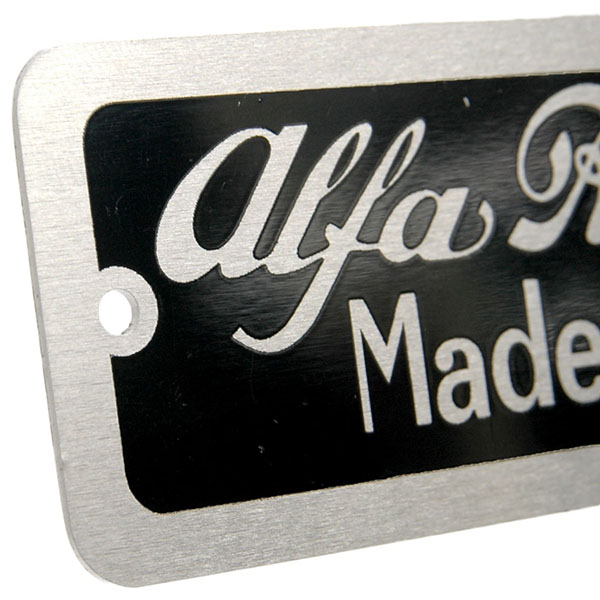 Alfa Romeo chassis plate(re-product)