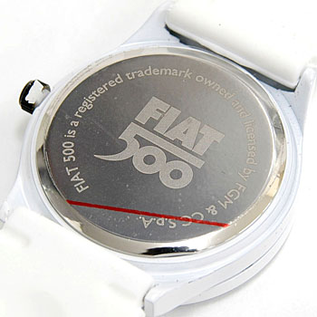 FIAT 500 Wrist Watch-Rubber Type/White-