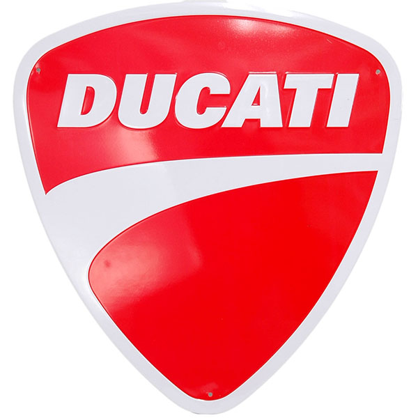 DUCATI Emblem Shaped Metal Sign Boad