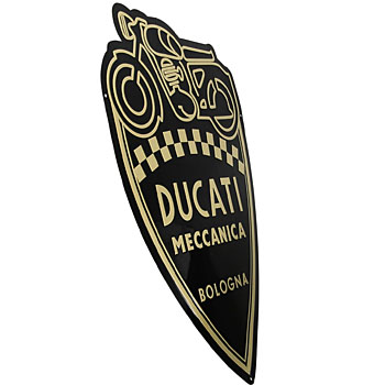 DUCATI MECCANICA Enblem Shaped Metal Sign Plate