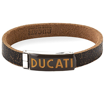 DUCATI Leather Bracelet-Retro/Gray-