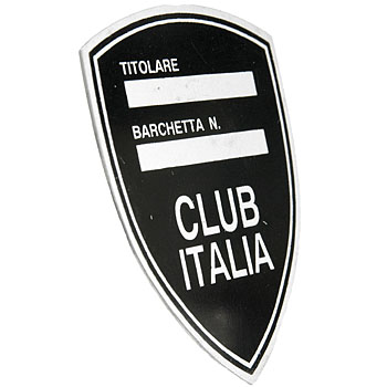 Barchetta CLUB ITALIA Version Chassis Plate