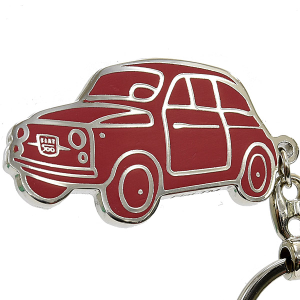 FIAT 500 Enamel Keyring(Red)