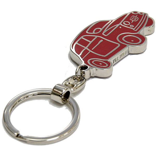 FIAT 500 Enamel Keyring(Red)