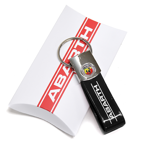 ABARTH Strap Shaped Keyring/Black Band