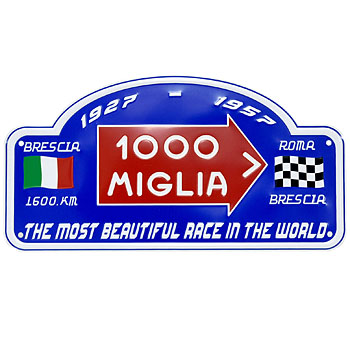 1000 MIGLIA Official license Plate 2015