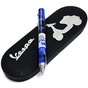 Vespa Official Ballpoint Pen-Blue-