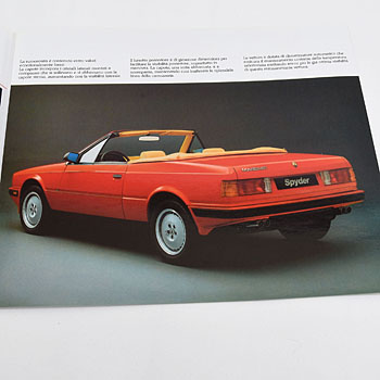 MASERATI Spyder Catalogue(Re-Print)