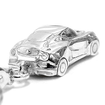 Alfa Romeo 4C Sterling Silver Keyring