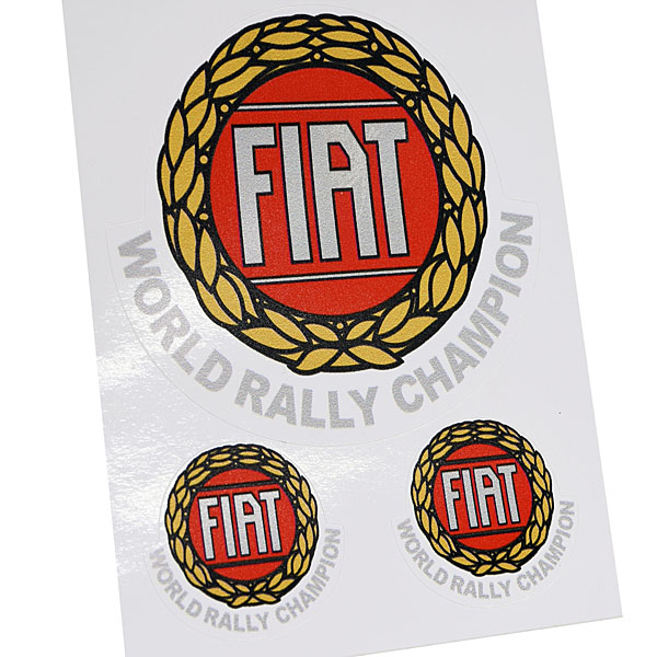 FIAT World Rally Champion Vintage Type Sticker Set