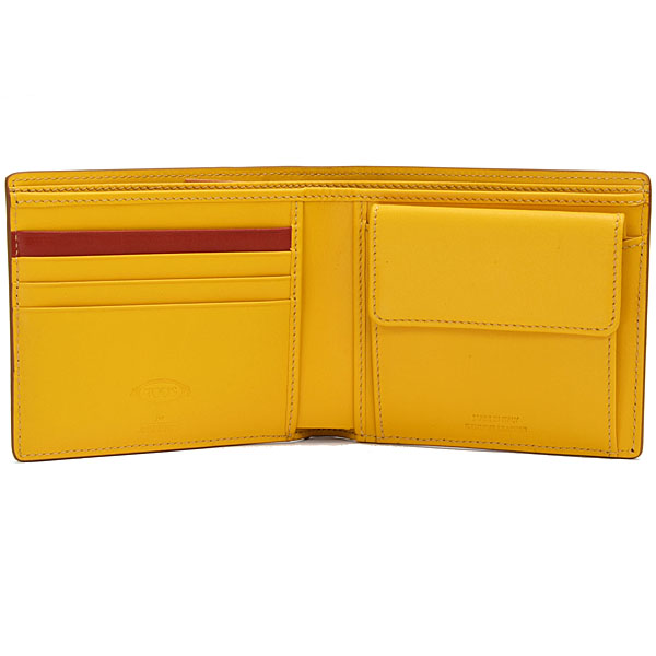 Ferrari Leather Wallet(Yellow)by TODS