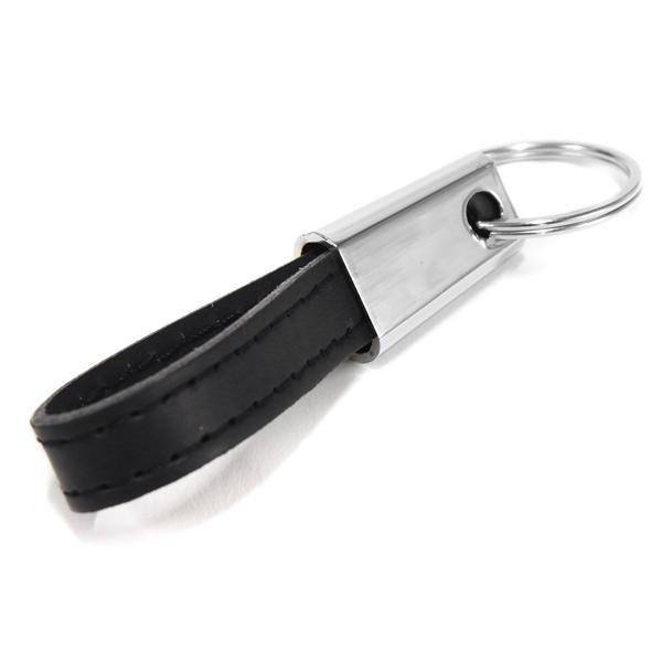 Alfa Romeo Strap Shaped Keyring(New Monotone Emblem/Black)