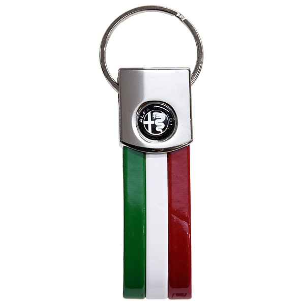 Alfa Romeo Tricolor Keyring(New Monotone Emblem)