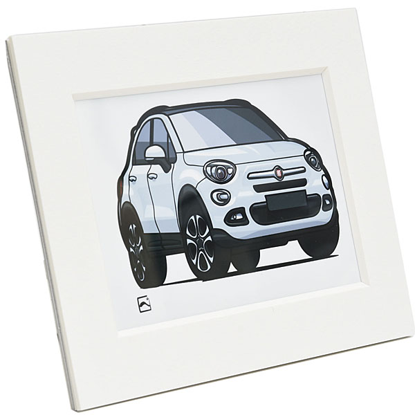 FIAT 500X Small Illustration (White) by Kenichi Hayashibe