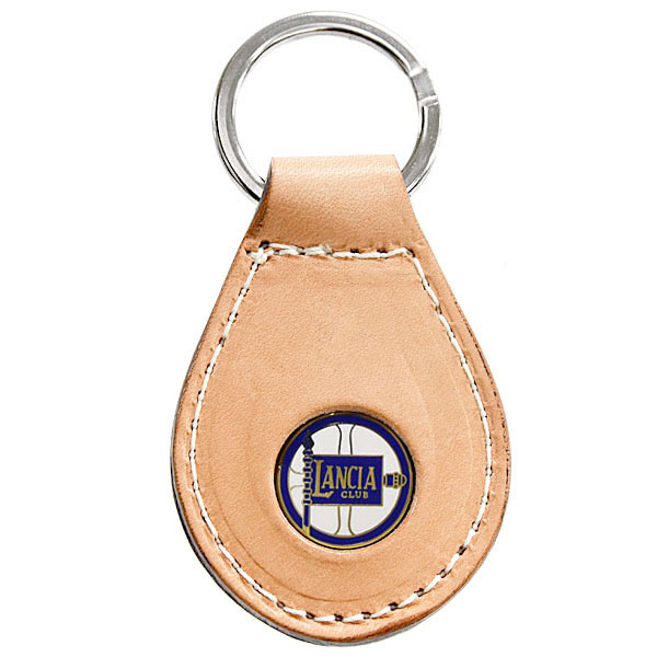 Lancia Club Leather Keyring(Brown)