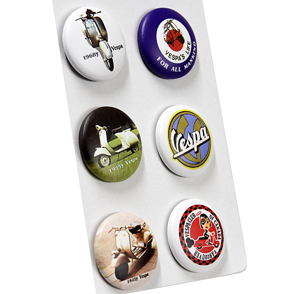 Vespa Button Badge Set D