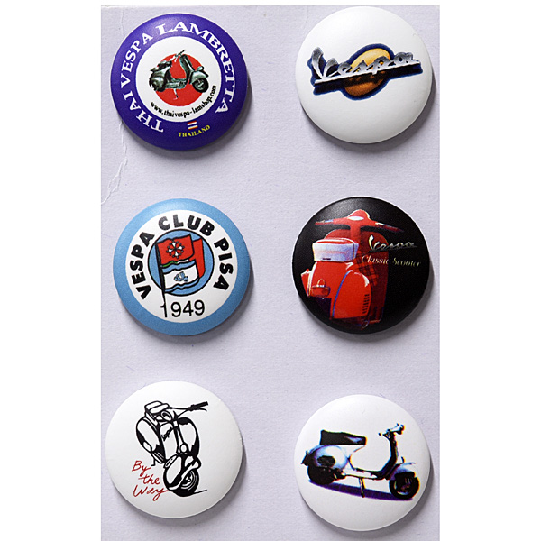 Vespa Button Badge Set C