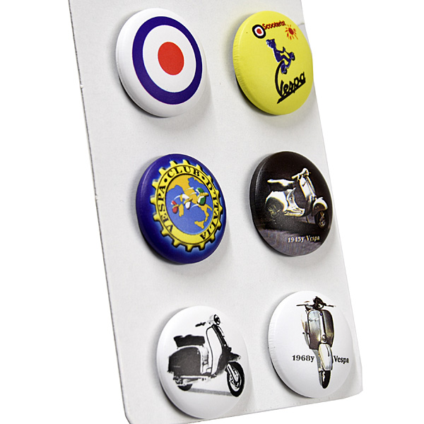 Vespa Button Badge Set B